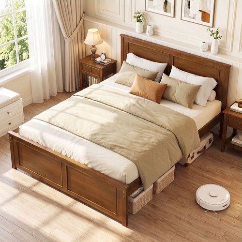 Full size bed frame farmhouse - bed,